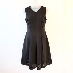 Calvin Klein Laser Cut Hem Fit and Flare Dress